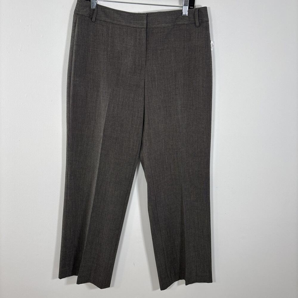 Apt 9 Maxwell Dress Slacks Pants 12 Short Inseam‎ 30" Grey Tweed Business Office
